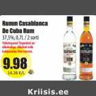 Allahindlus - Rumm Casablanca
De Cuba Rum
37,5%, 0,7L / 2 sorti