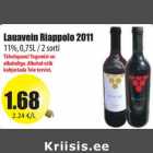 Allahindlus - Lauavein Riappolo 2011
11%, 0,75L / 2 sort