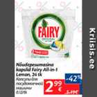 Allahindlus - Nõudepesumasina kapslid Fairy All-in-1 Lemon, 24 tk