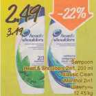 Allahindlus - Šampoo Head & Shoulders 2 in 1, 200 ml