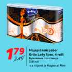 Allahindlus - Majapidamispaber
Grite Lady Rose, 4 rulli