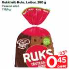 Rukkileib Ruks, Leibur, 380 g
