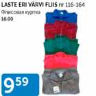 LASTE ERI VÄRVI FLIIS NR 116-164