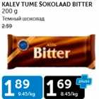 KALEV TUME ŠOKOLAAD BITTER 200 G