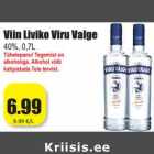 Allahindlus - Viin Liviko Viru Valge
40%, 0,7L