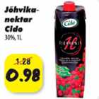 Allahindlus - Jõhvikanektar Cido 30%, 1l