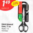 Käärid Advanced Green, 17 cm