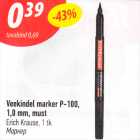 Veekindel marker P-100, 1,0 mm, must