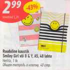 Allahindlus - Ruuduline kaustik Smiley Girl või B & Y, A5, 40 lehte