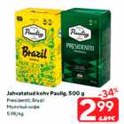 Jahvatatud kohv Paulig, 500 g

