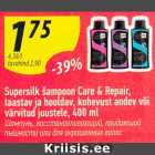 Allahindlus - Supersilk šampoon Care & Repair, taastav ja hooldav, kohevust andev või värvitud juustele, 400 ml