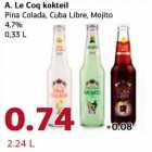 Allahindlus - A. Le Coq kokteil Pina Colada, Cuba Libre, Mojito 4,7% 0,33 L