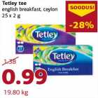 Allahindlus - Tetley tee english breakfast, ceylon 25 x 2 g