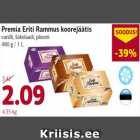 Allahindlus - Premia Eriti Rammus koorejäätis vanilli, šokolaadi, ploomi 480 g / 1 L