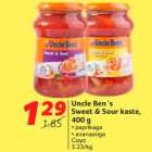 Allahindlus - Uncle Ben`s
Sweet & Sour kaste,
400 g
