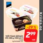 Valik Classic jäätiseid,
390-480 g / 800 ml-1 l
