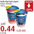 Allahindlus - Smile Big Fruits jogurt marja, maasika 190 g