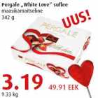 Pergale „White Love” suflee maasikamaitseline 342 g