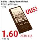 Allahindlus - Laima Tallinn piimašokolaad tervete pähklitega 150 g