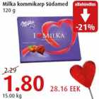 Milka kommikarp Südamed 120 g