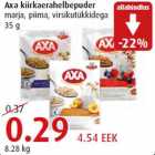 Axa kiirkaerahelbepuder marja, piima, virsikutükkidega 35 g