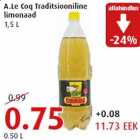 Allahindlus - A.Le Coq Traditsiooniline limonaad 1,5 L