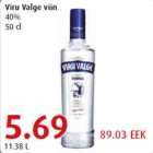 Allahindlus - Viru Valge viin 40% 50 cl