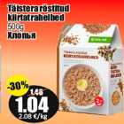 Täistera röstitud
kiirtatrahelbed
500g
