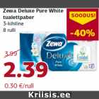 Allahindlus - Zewa Deluxe Pure White
tualettpaber