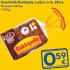 Allahindlus - Koorikleib Rukkipala, Leibur, 6 tk, 330 g