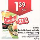 Estrella kartulikrõpsud mah]aka sibula ja juustuga, 220 g