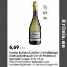 Allahindlus - Itaalia kaitstud päritolunimetusega
kvaliteetvahuvein Zonin Prosecco
Special Cuvee 11% 75 cl