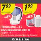 Filterkann Ideal, 2,8 L Vahetusfilterelement B 100-15