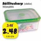 Allahindlus - Säilituskarp (roheline) 3tk komplektis 