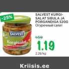 Allahindlus - SALVEST KURGISALAT
SIBULA JA
PORGANDIGA 520G