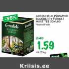 GREENFIELD PÜRAMIID
BLUEBERRY FOREST
MUST TEE 20x1,8G