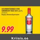 Allahindlus - SUURBRITANNIA VIIN
SMIRNOFF RED 