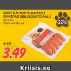 MAKS & MOORITS MAITSELT
MAHEDAD GRILLVORSTID 900 G