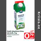 Keefir täispiimast Alma,
3,8-4,2%, 1 kg
