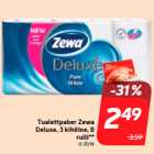 Tualettpaber Zewa
Deluxe, 3 kihiline, 8
rulli**