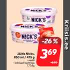 Jäätis Nicks,
850 ml / 475 g