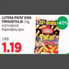 LUTOSA РАТАТ KIDS FRlIKARTULID 1kg külmutatud