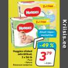 Allahindlus - Huggies niisked
salvrätikud,
3 x 56 tk