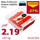 Allahindlus - Maks & Moorits Kodune hakkliha 450 g