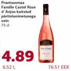 Allahindlus - Prantsusmaa Famille Castel Rose d´Anjou kaitstud päritolunimetusega vein 75 cl