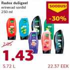 Allahindlus - Radox dušigeel erinevad sordid 250 ml