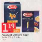 Pasta Fusilli või Penne Rigate