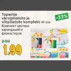 Topwrite värvipliiatsite ja viltpliiatsite komplekt 44 osa