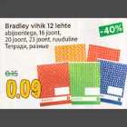 Bradley vihik 12 lehte abijoontega, 16joont,
20joont, 23 joont, ruuduline 