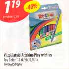 Viltpliiatsid Arlekino Play with us Toy Color, 12 tk/pk